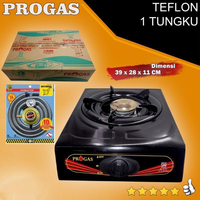 Kompor 1 Tungku Progas + Free selang gas paket  Winn Gas
