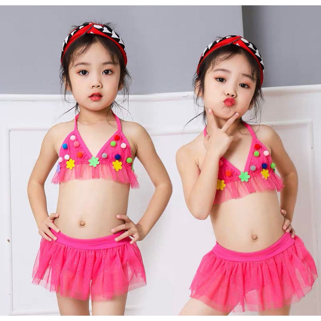 PAKAIAN BAJU RENANG BIKINI SET SWIMSUIT ANAK BAYI BALITA IMPOR LEMBUT