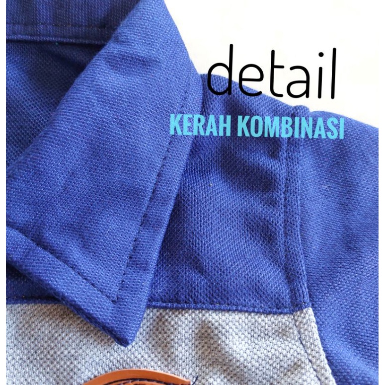 Setelan Anak Laki Laki Polo Kerah Kombinasi dan Celana Pendek Jeans Premium Usia  5-6 Tahun