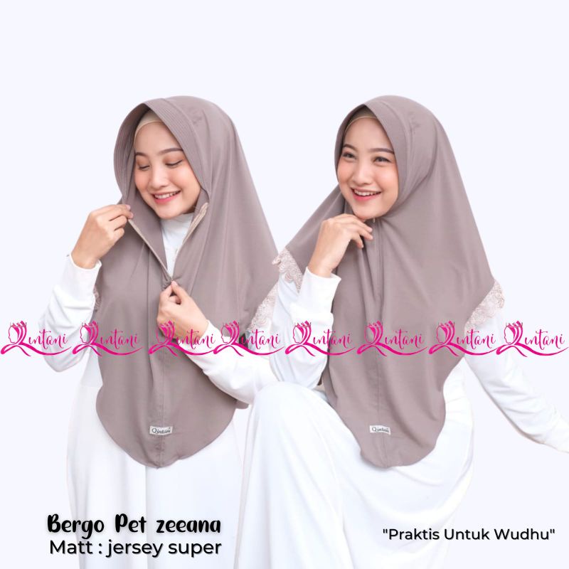 BERGO ZEENA QINTANI HIJAB BERGO ZARA RENDA WAHYU BU SHAFIRA HIJAB INSTAN RENDA BERGO POLOS JERSEY SU