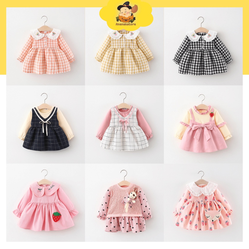 ANANAKSTORE DRESS BAYI 0-36 BULAN / gaun bayi KUALITAS IMPORT baju anak perempuan dress baby gaun pesta bayi