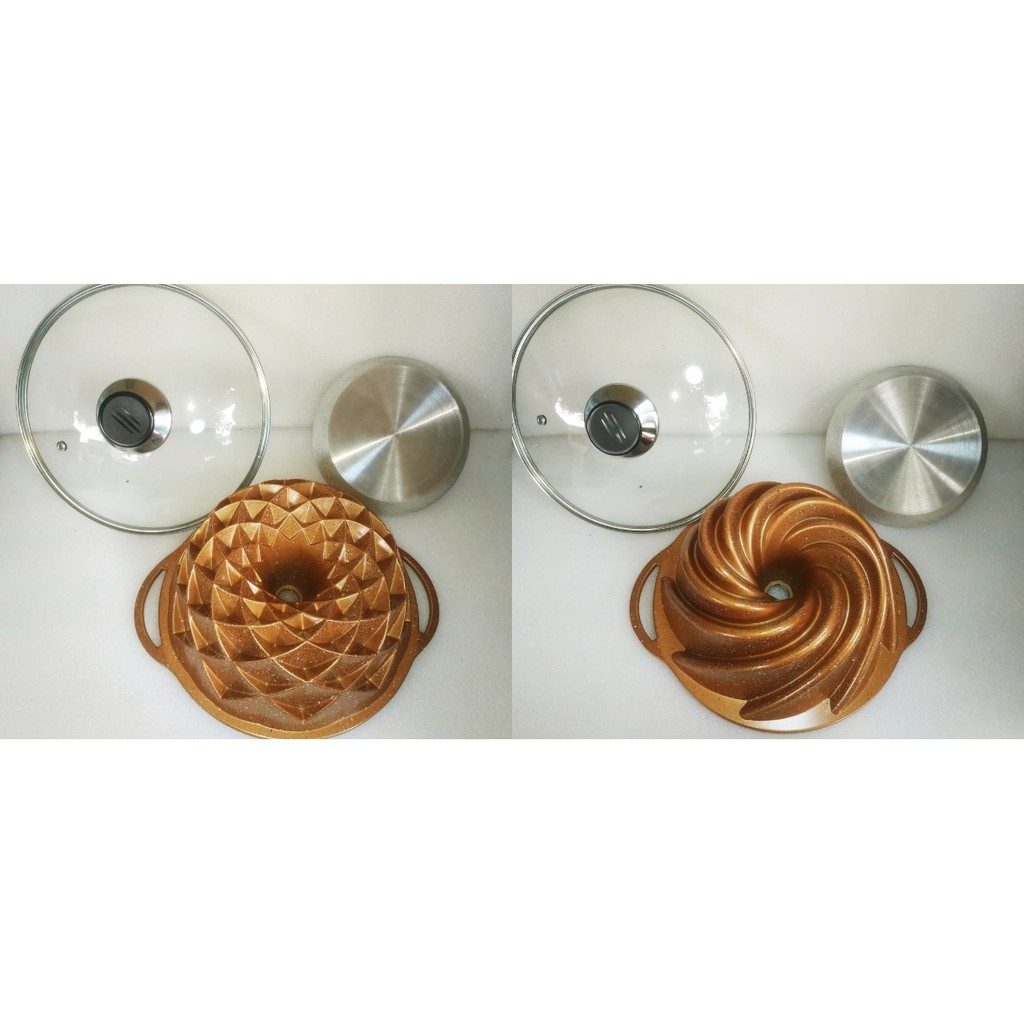 Loyang Bolu Marmer 24cm - Bisa Kompor Induksi - Marissa Pan - Baking pan - Cake Pan - Signora Pan