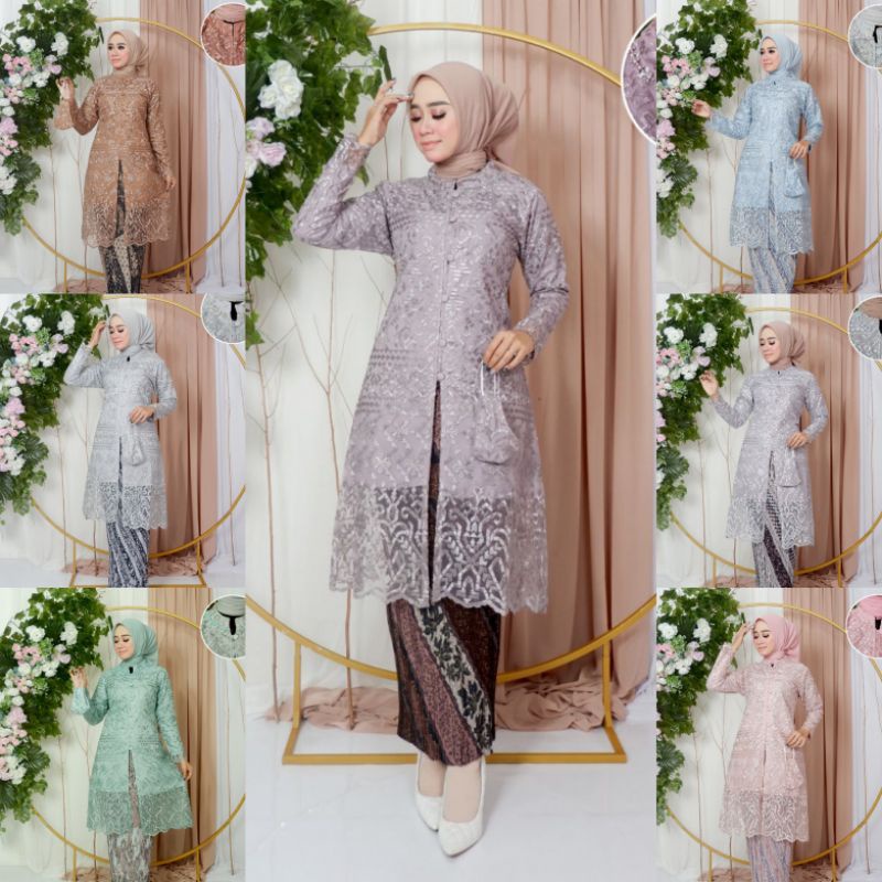 TUNIK PAYET ADEEVA // BAHAN TILLE BORDIR MUTIARA PLUS PAYET // By Novie Kebaya