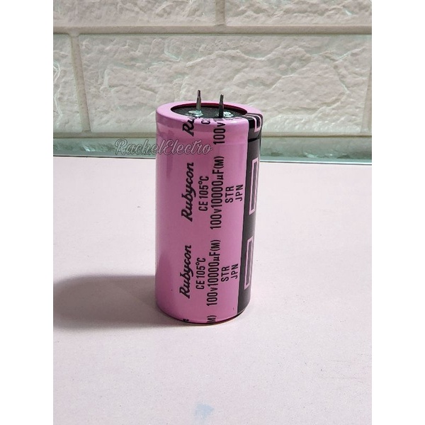 ELCO 10000UF 100V RUBICON BLACK PINK ELKO 10000 UF 100 V RUBYCON BLACKPINK