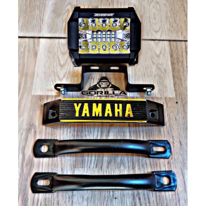 paket lampu led set kumis kumisan rx king set pangkon breket-Paket 7