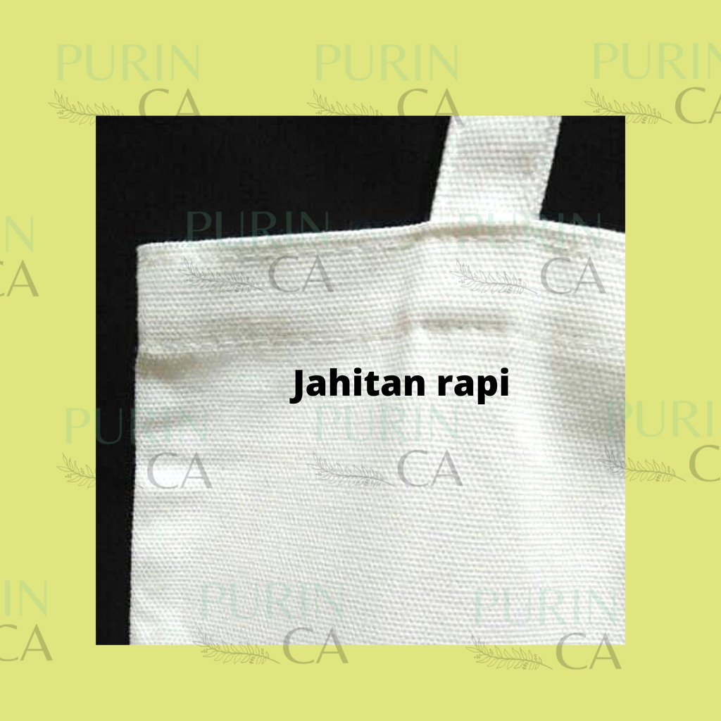 Tote bag Kanvas Gambar Custom Nama Lucu