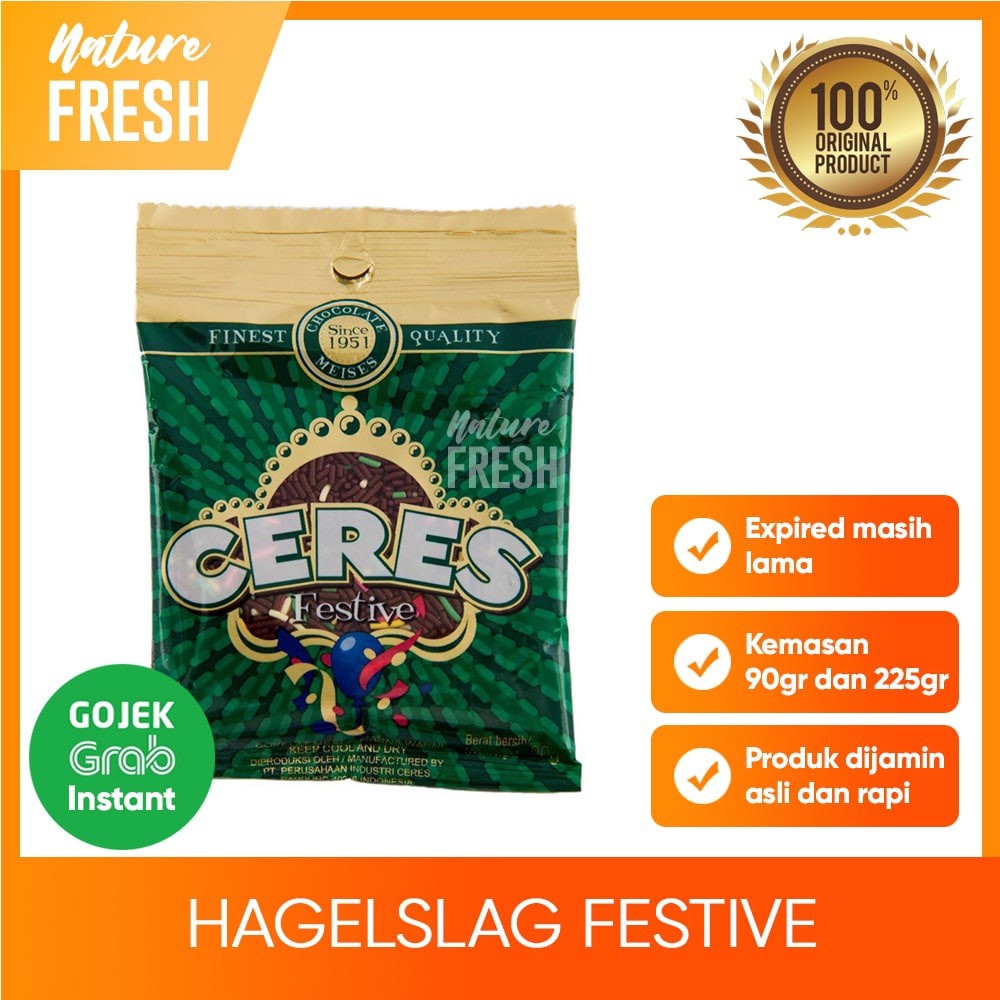 Ceres Hagelslag Chocolate Meises Original - Milk - Festive - Meses Ceres Coklat Tabur