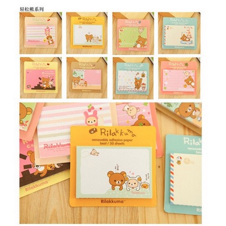 MEMO KARAKTER LUCU & UNIK NOTEBOOK CATATAN MEMO KARAKTER-MEMO RILAKUMA