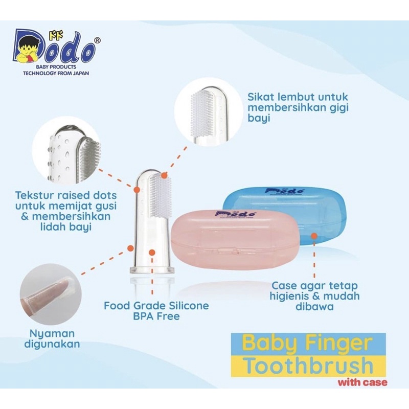 Dodo Sikat Lidah Bayi Baby Finger Toothbrush With Case