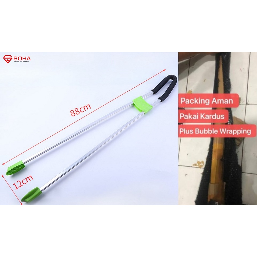 PCK-07 Alat Penjepit Barang Lebih Panjang 88cm Serbaguna Bisa Jepit Sampah Tangkap Tikus Serangga / Hewan Kecil Grab Stick Bahan Aluminium Alloy Mungut Sampah