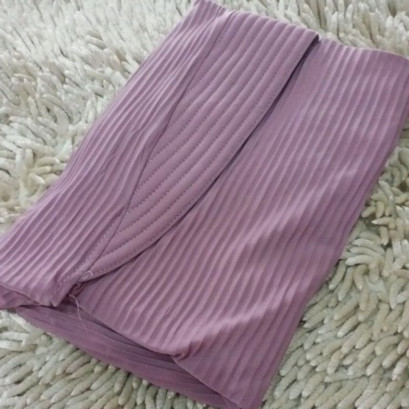 102 Gotic Bergo Prisket ORI FI HIJAB | Hijab Instan Plisket | Kerudung Kekinian | Terbaru Terlaris-Lilac