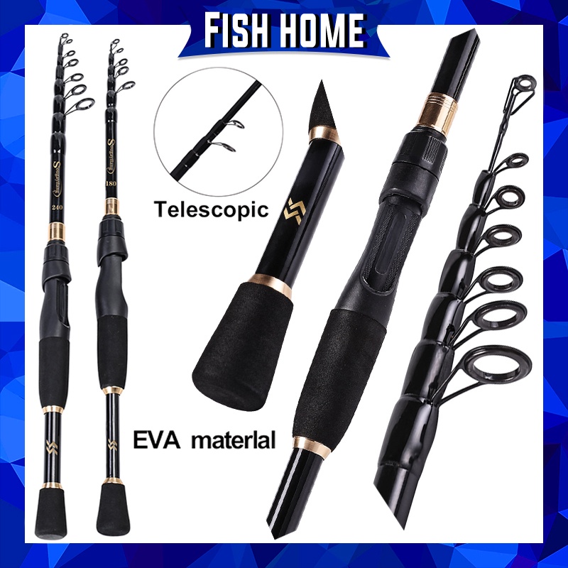 Joran Pancing 1.8m / 2.1m / 2.4m pemintalan / casting pancing Dengan EVA Handle Dan Best Bang For Buck Telescopic Fishing Rod Untuk Air Tawar