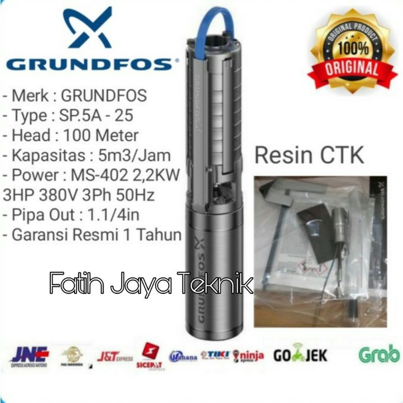 Pompa Submersible Grundfos SP5A-25 3Hp 3Phase Pompa Satelit Grundfos