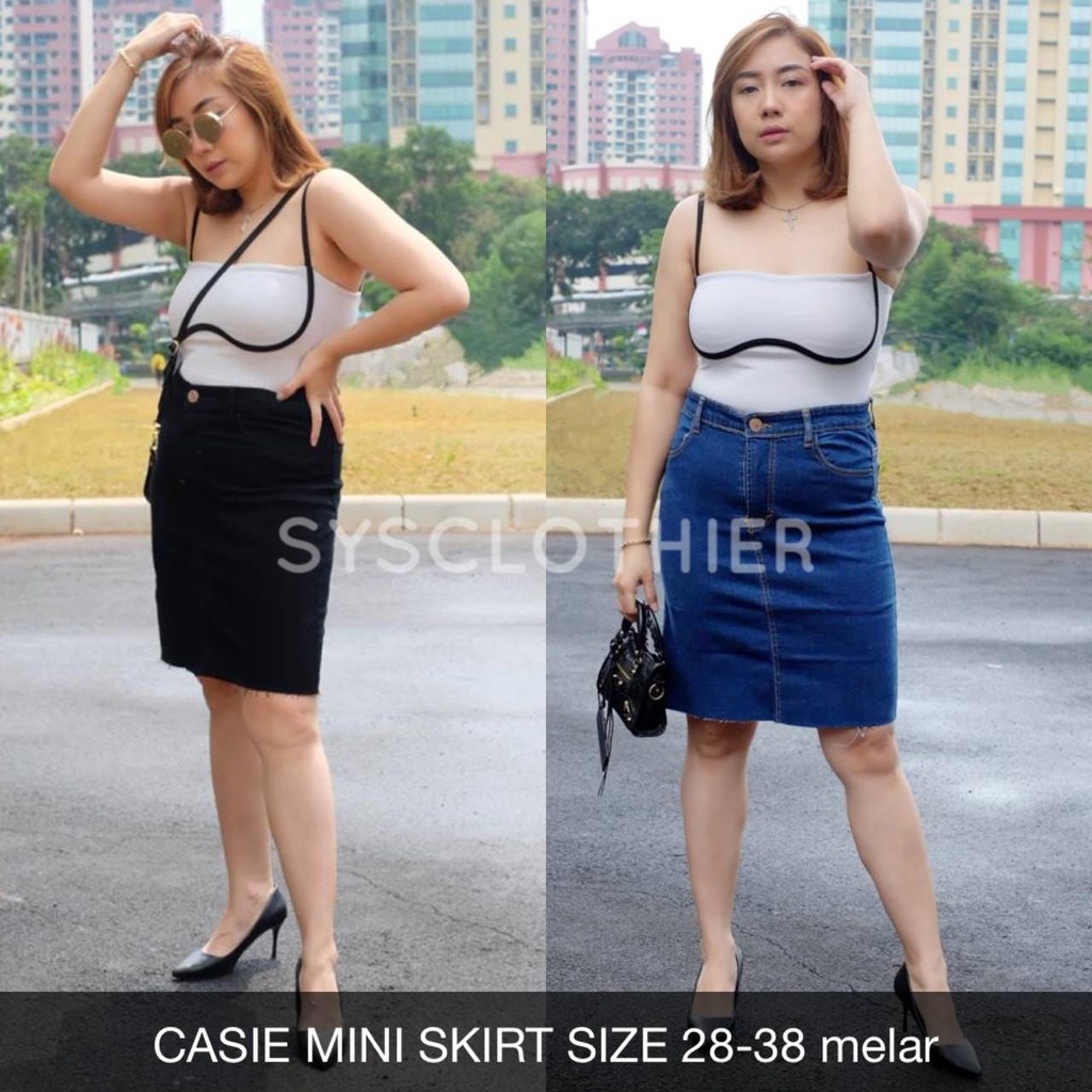 ROK JEANS WANITA CASIE MINI SKIRT-SYS CLOTHIER