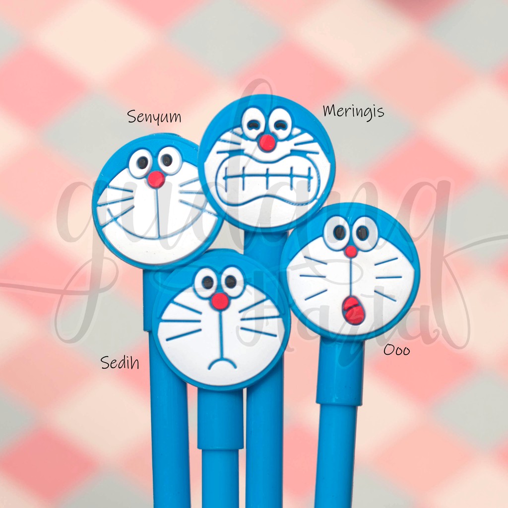 Pulpen Gel Karakter Kucing Biru Pena Lucu Bolpen GH 307164