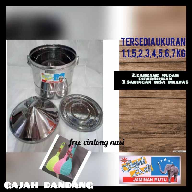 Paket lengkap dandang kukus nasi free cintung nasi