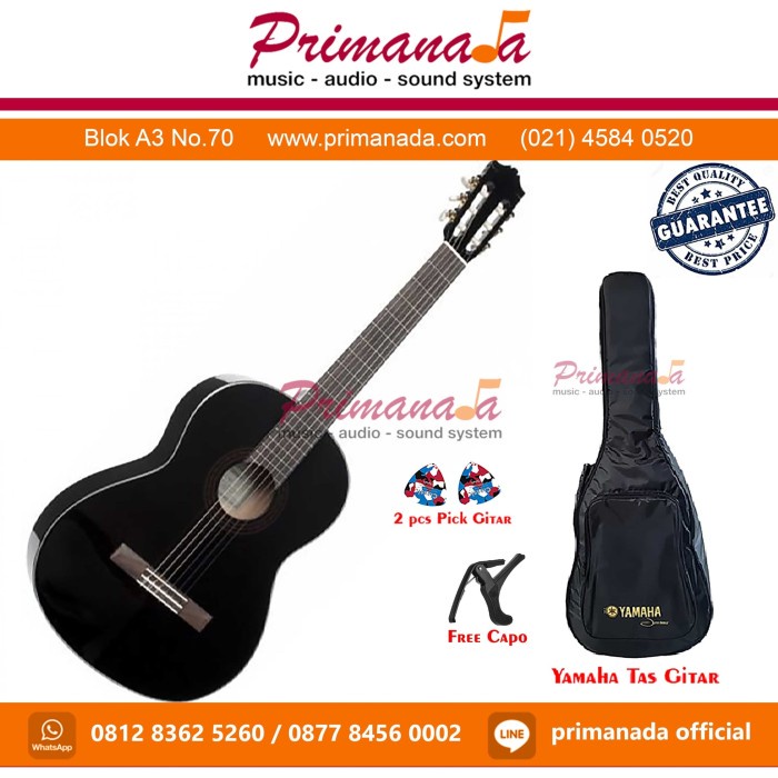 {AudioStore} Gitar Klasik Yamaha C40 Black ORIGINAL Classic Guitar C-40 Hitam BK Diskon