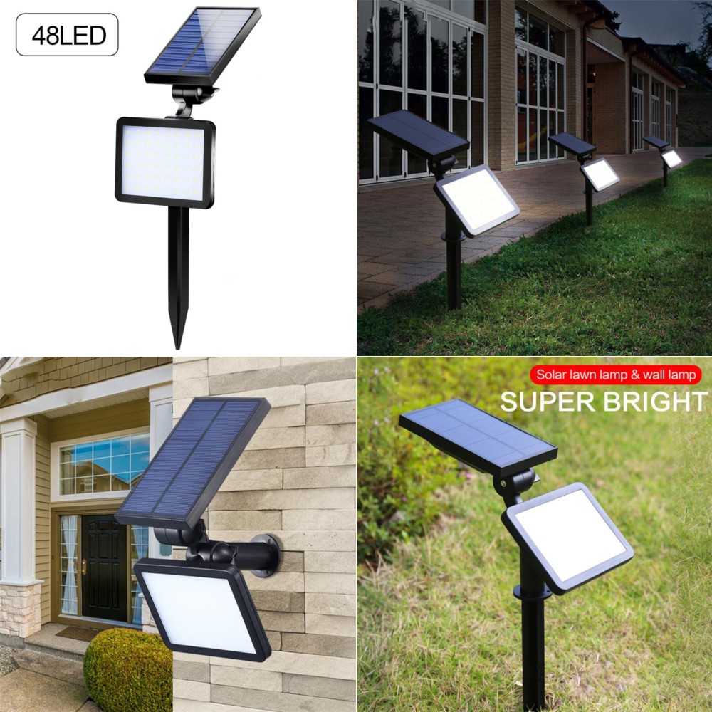 Goodland Lampu Taman Super Bright Solar Panel 48 LED 6000-6500K - TS-G0202 - Black