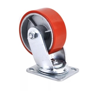 Jual Roda Caster Troli Troly Pu Merah Inch Taiwan Heavy Duty Hidup Shopee Indonesia