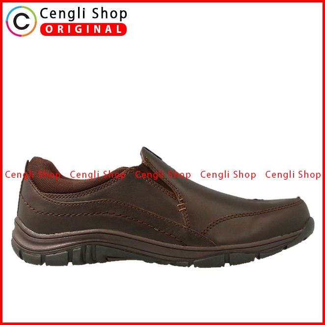 SEPATU SLIP ON PAKALOLO PRIA ORIGINAL CASUAL KULIT ASLI BROWN PB12