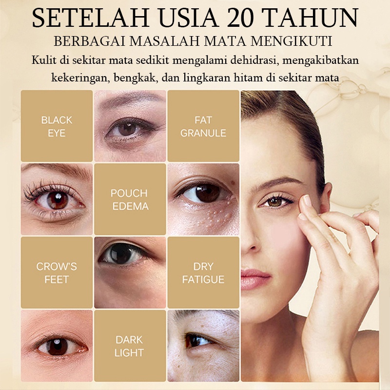 Eye cream Kecantikan mata Krim mata panda  Perawatan mata Serum mata panda 20G Melembabkan dan mencerahkan area mata Singkirkan lingkaran hitam kantung mata butiran lemak kerutan Kembalikan mata indahmu