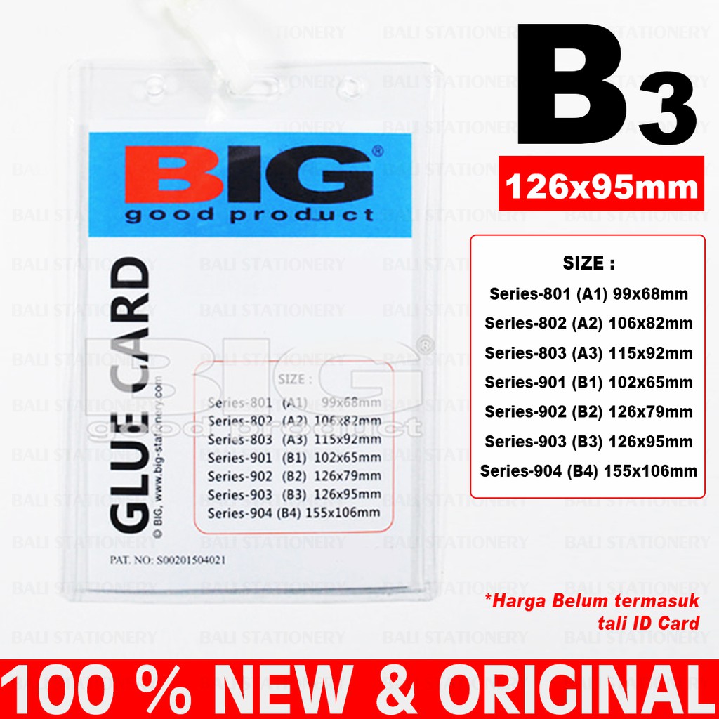 

Plastik ID Card BIG B3 (Isi 20pcs/pak)