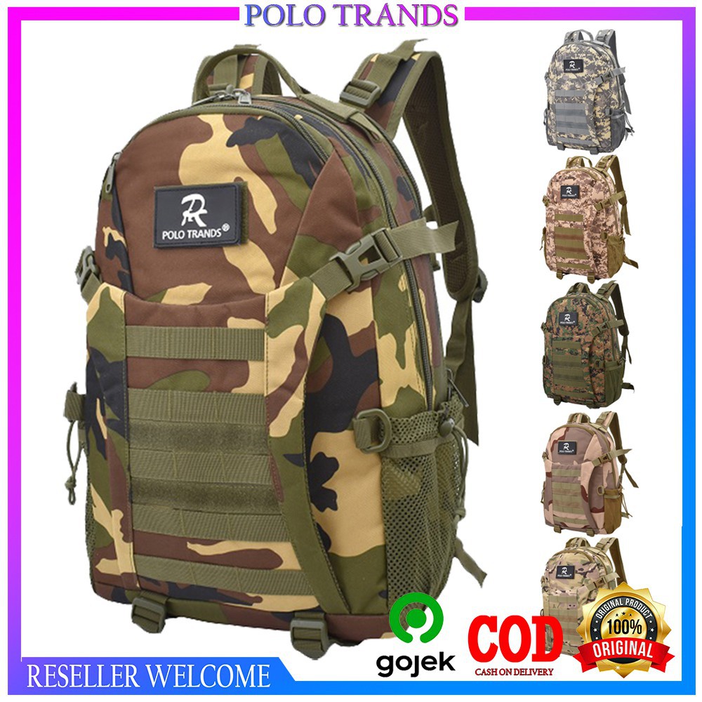 Tas Ransel Polo Trands Backpack Army Edition 027 Backpack Motif Tentara Army Original Quality Good