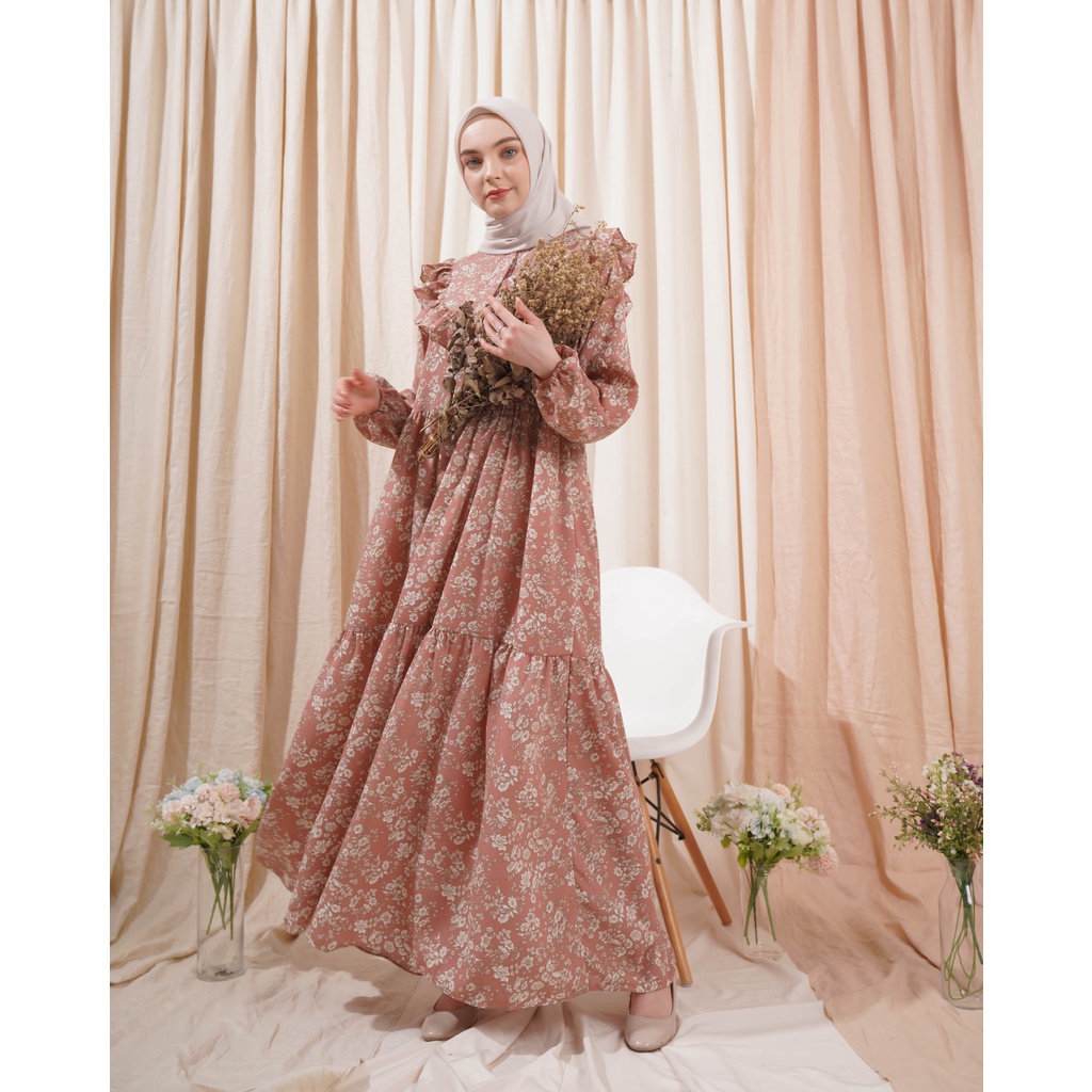 QUEENA DRESS BUSUI JUMBO LONG GAMIS ANTI KUSUT BAHAN ADEM