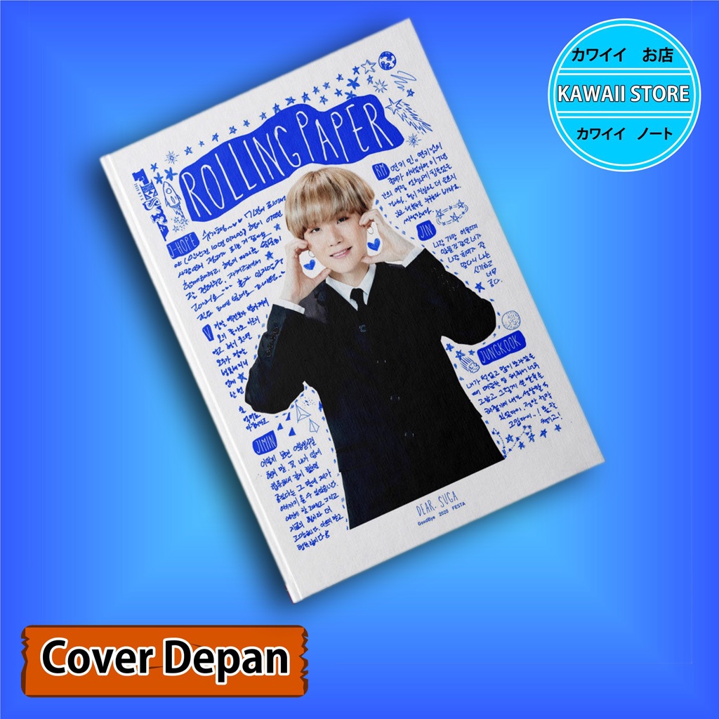 

Notebook / Pocket book Hard Cover Kpop Bts FESTA SUGA uk A5 & A6 / Notes Book