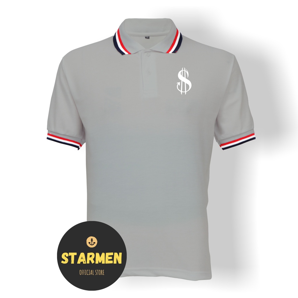 Kaos Polo Shirt Pria Kerah Logo DOLLAR