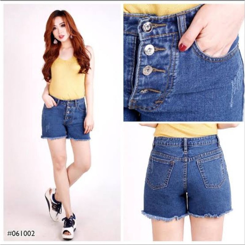 celana hotpants jeans wanita snow