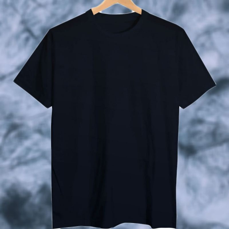 Baju kaos polos dewasa laki dan perempuan warna HITAM - Bahan catton combad 30"S
