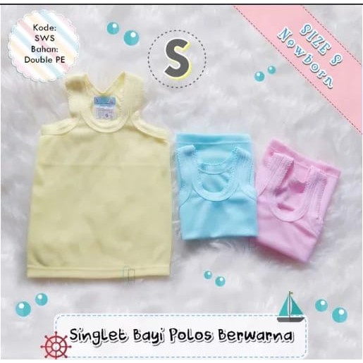 Kaos Dalam warna size S/Kaos Dalam Newborn/Perlengkapan Baby