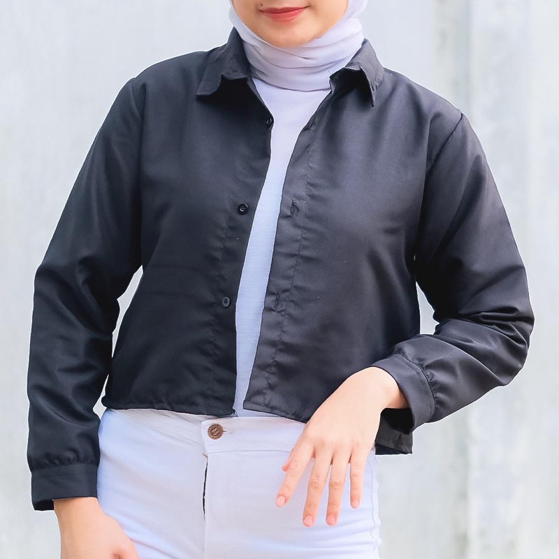 Kemeja Belfie Crop / Hanin Crop | Kemeja Wanita Terbaru