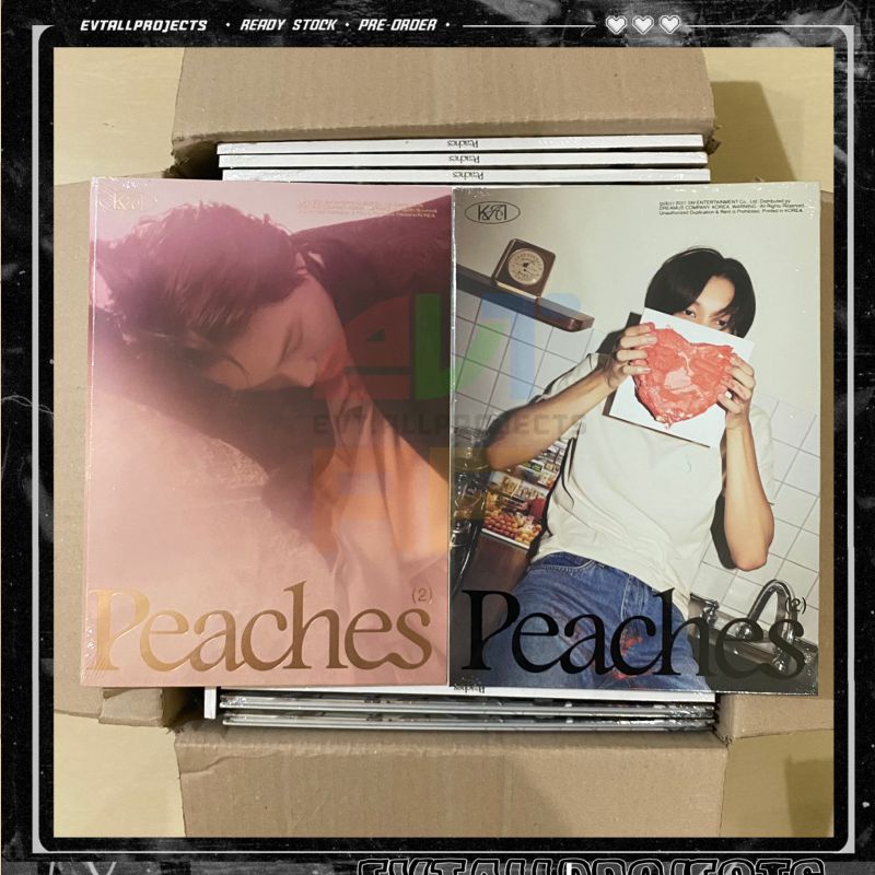 READY STOCK KAI 2nd SOLO ALBUM "PEACHES" Versi PEACHES & KISSES FULLSET+Poster SEALED SIAP KIRIM