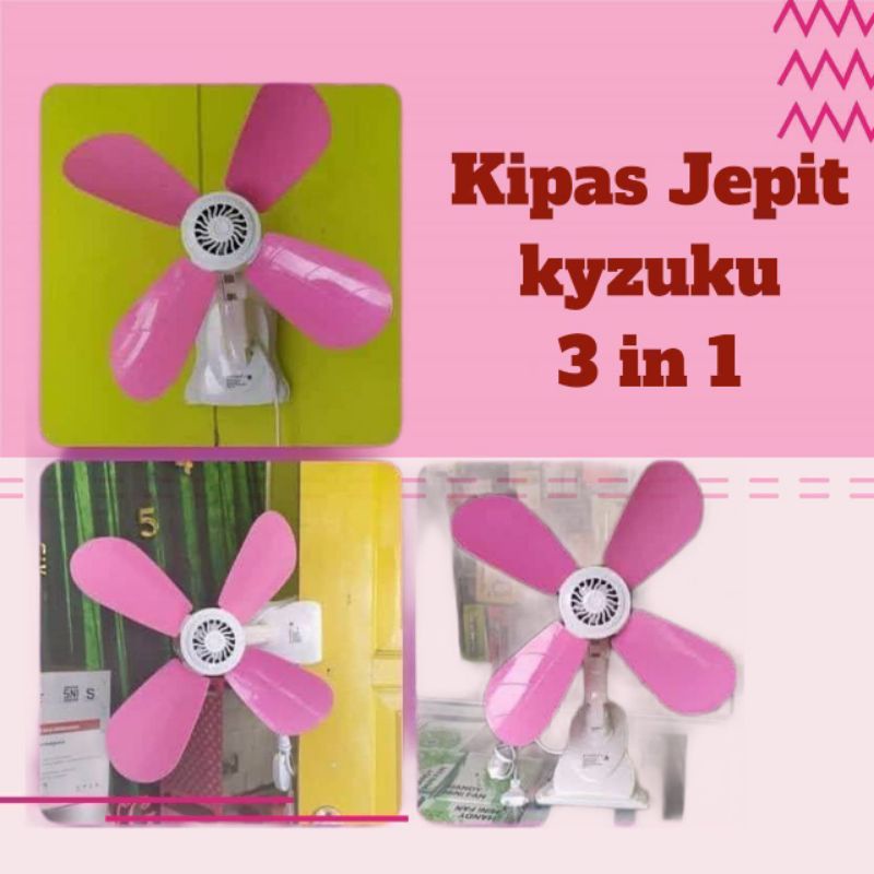 Kipas Angin Jepit 39 Watt Kipas Jepit 4 baling baling KYZUKU