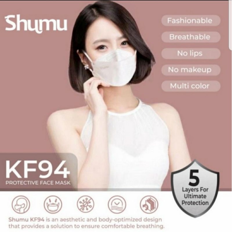 masker shumu KF94 5ply warna isi 10 + connector single pack