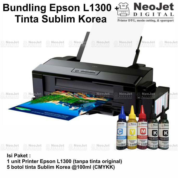 Produk Terbaik] Promo Bundling Paket Printer Epson A3 Tinta Sublim Korea Sublimasi