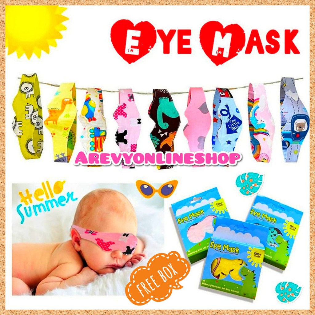 Kacamata Jemur Bayi / Penutup Mata | Eye Mask Baby Newborn