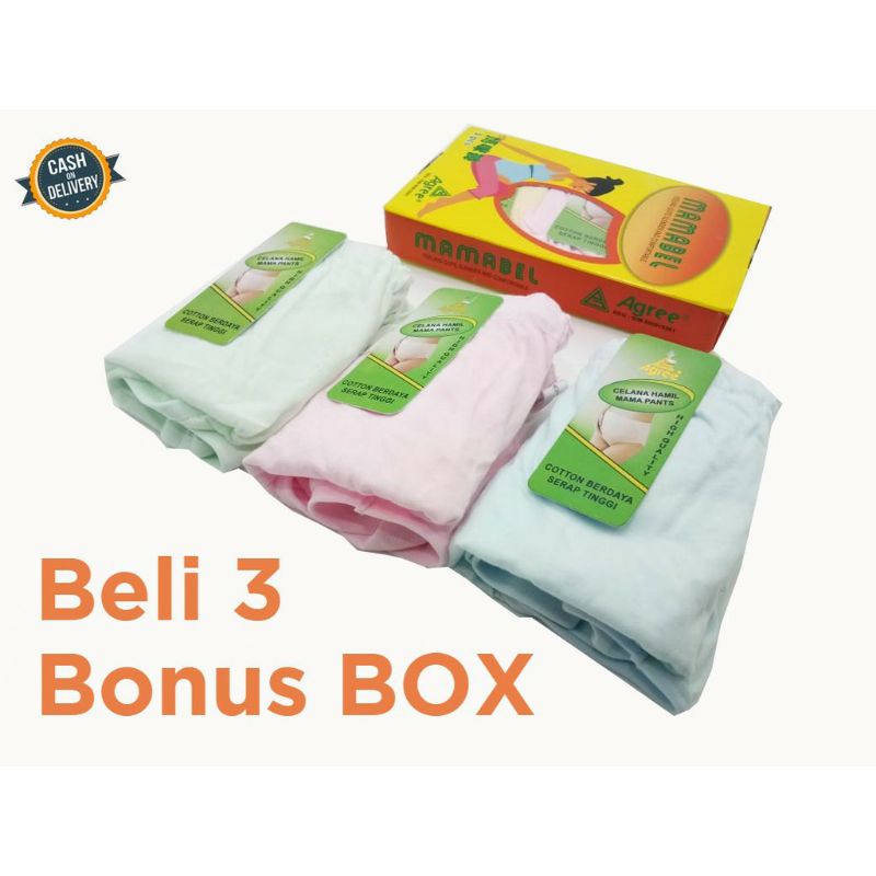 HARGA 1=KOTAK  ISI 3=BIJI CELANA DALAM HAMIL AGREE MAMABEL (KANCING) MATERNITY H 514