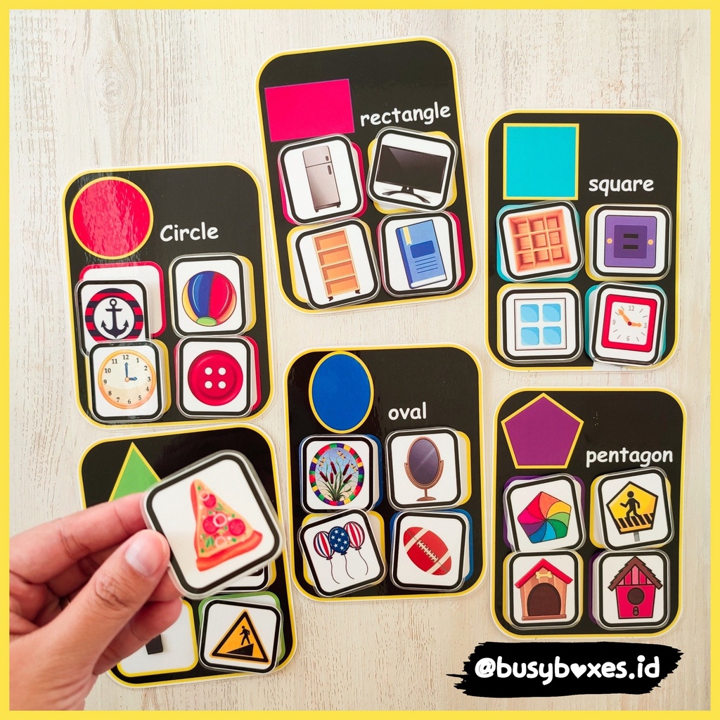 [busyboxes.id] mainan edukasi 3 tahun worksheet TK Paud / mencocokan bentuk geometri mengenal bentuk dasar shape sorting