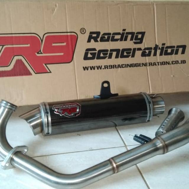 Knalpot R9 Mugello Black Silincer Only