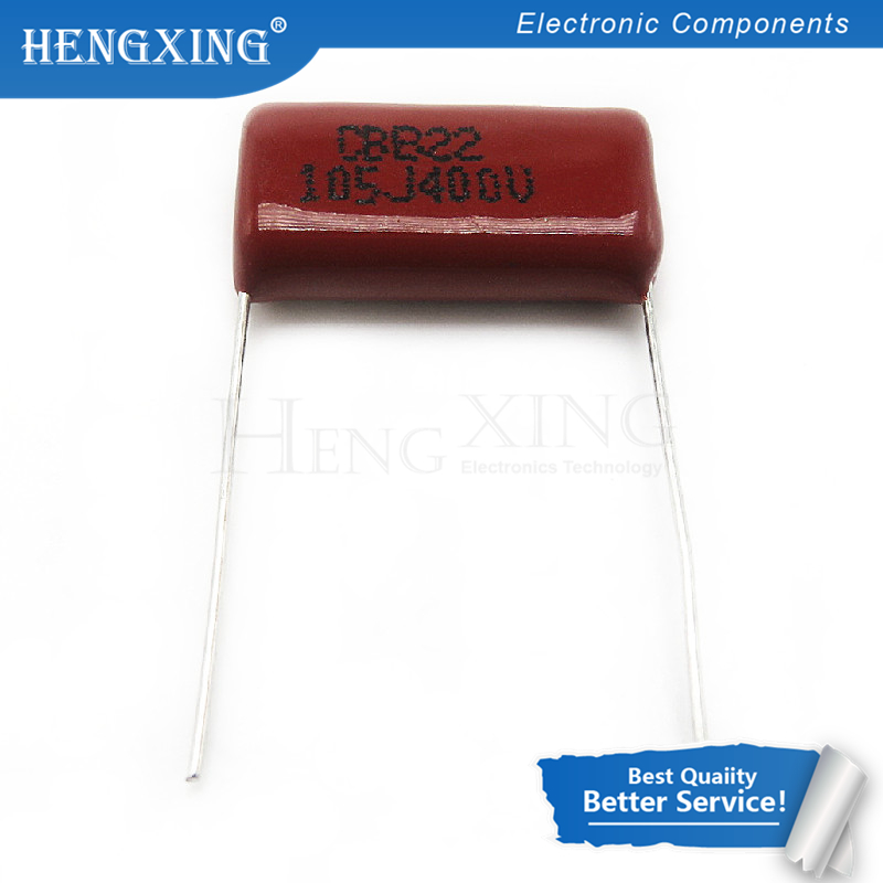 10pcs/lot 400V105 1UF Pitch 20MM 400V 105 1000NF CBB Polypropylene film capacitor In Stock