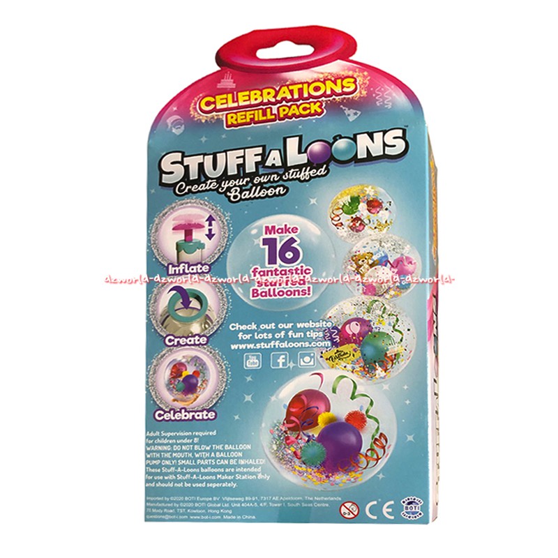 Stuffaloons 16pcs Create Your Own Stuffed Ballon Happy Birthday Hiasan Balon Pesta Ultah Ulang Tahun