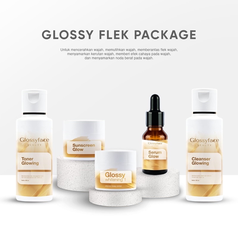 GLOSSY FACE || Glossy Flek Package(untuk whitening flek)