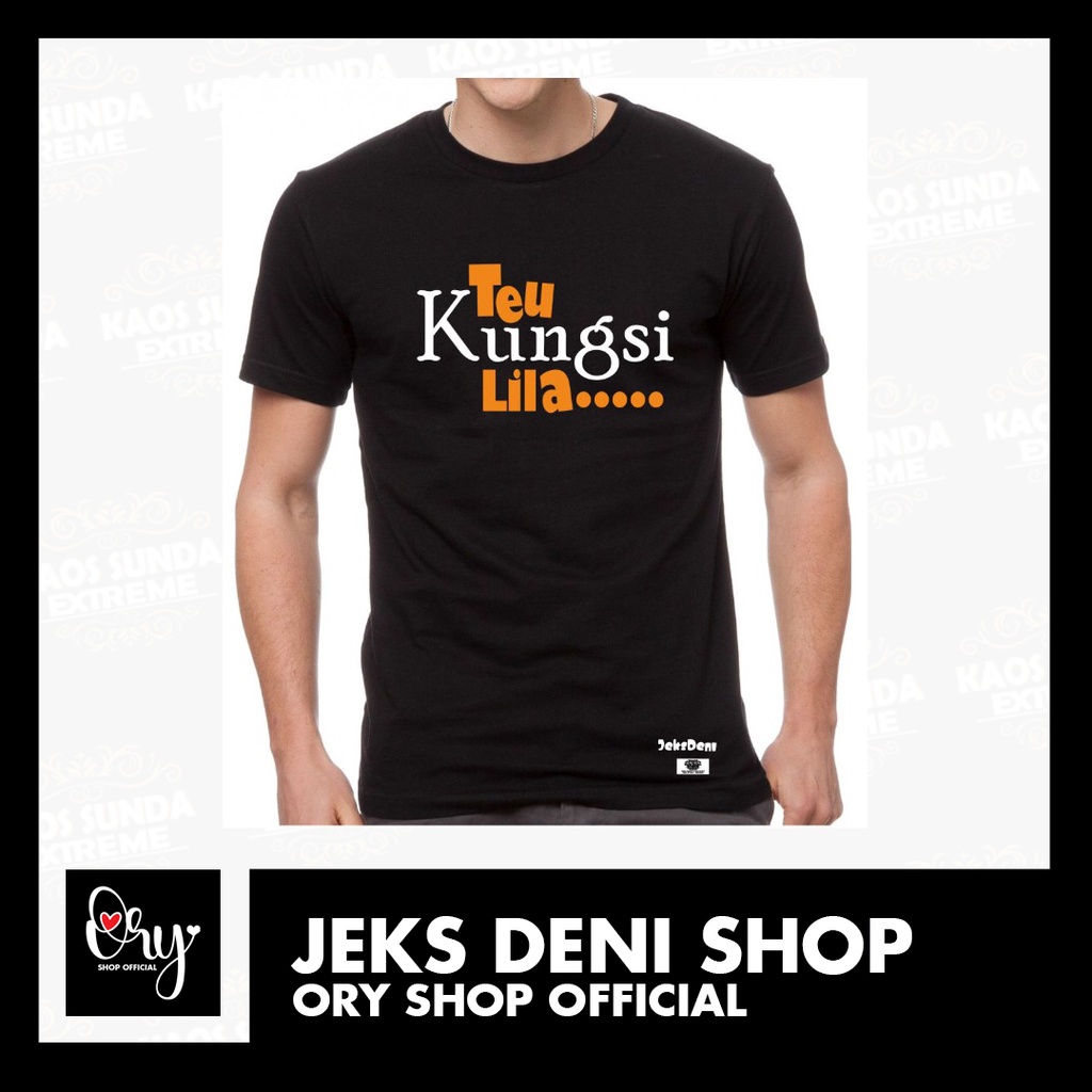 ORY SHOP Kaos Lengan Pendek Teu Kungsi Lila 22.1 Black