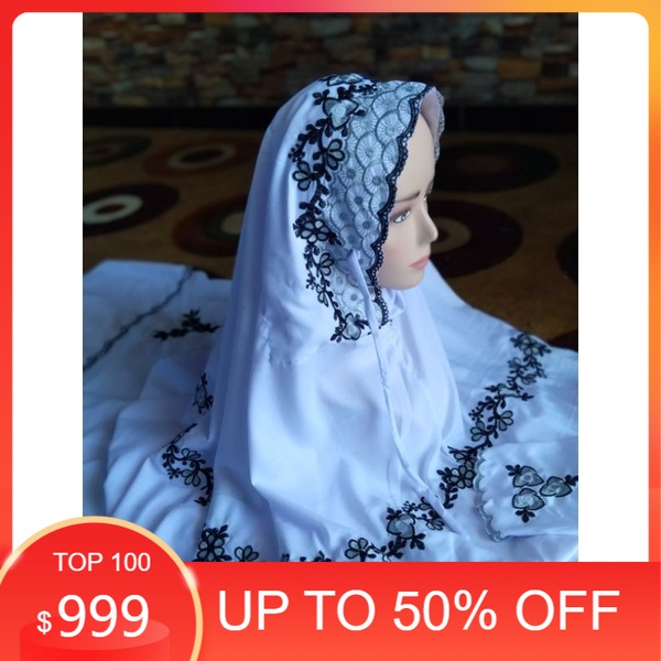 Mukena DEWASA Mukena santri putri lajur bahan polino silk bordir Mukena lajur bordir bunga Mukena te