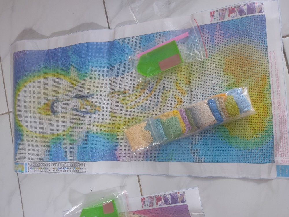 Lukisan Full Diamond 5d Painting (diy) Dewi Kwan Yin Panjang - A  30x60cm (pxt)