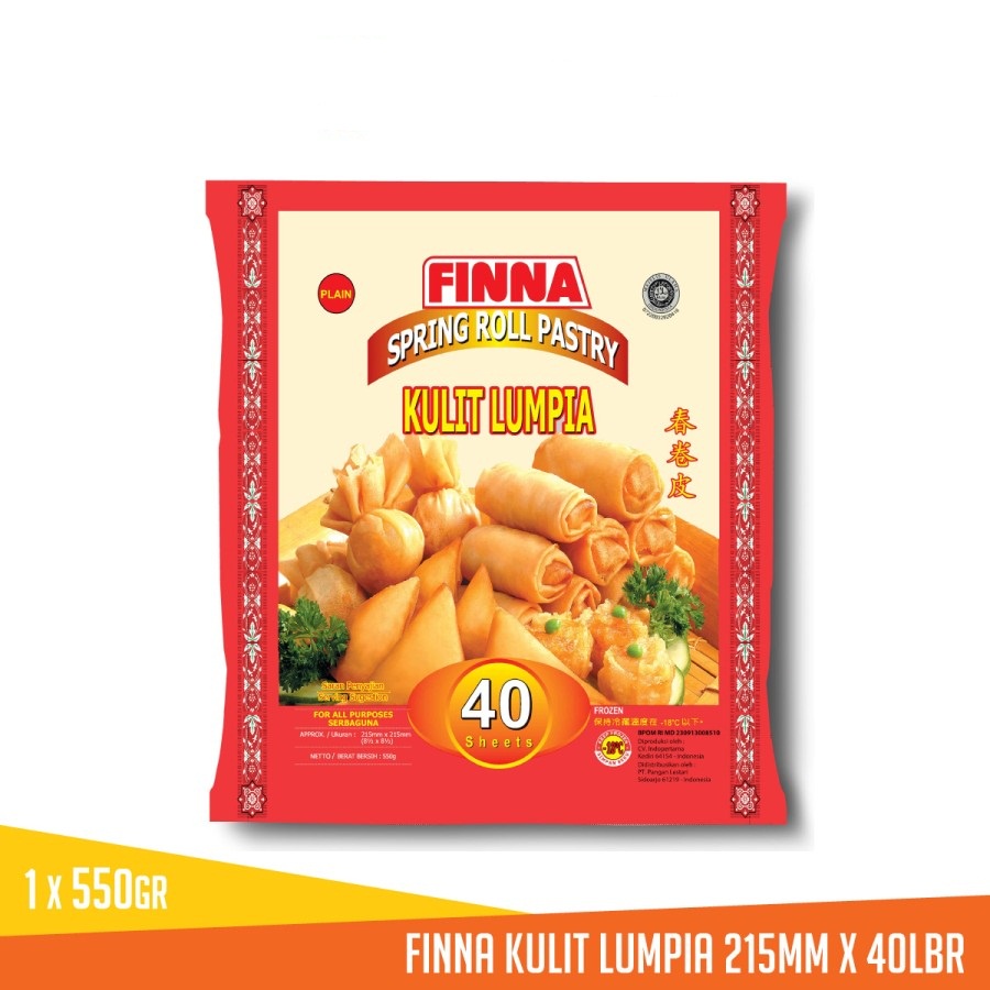 KULIT LUMPIA / PANGSIT FINNA 215MM ISI 40LBR HALAL