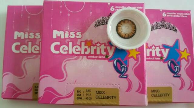 Softlens Miss Celebrity by Omega / Soflens MISS CELEBRITY minus warna  / soflens warna minus Omega Miss Celebrity